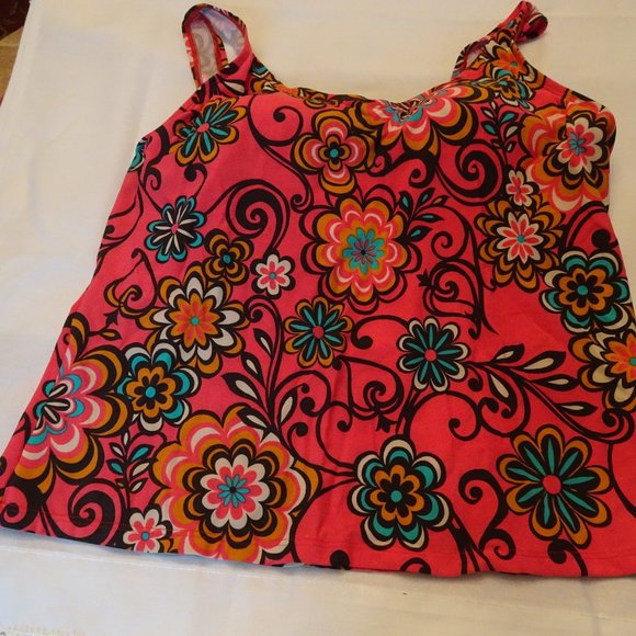 Contour by Beach Scene Two Piece Swimsuit Size 16 - Picture 1 of 4